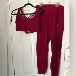 Victoria’s Secret Red Sports Bra and Leggings Set XL